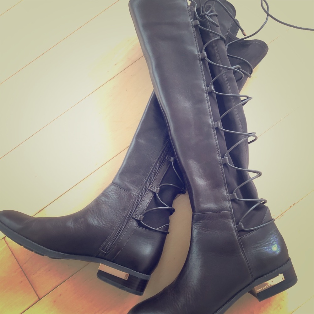 Luscious, lace-up over-the-knee Vince Camuto boots